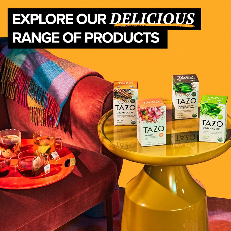 TAZO Tea Bags, Regenerative Organic: Chai Black Tea, Awake English