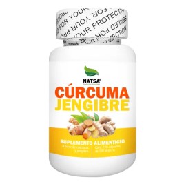 Curcuma Y Jengibre 100 Cápsulas, Calidad Premium Sabor Natural