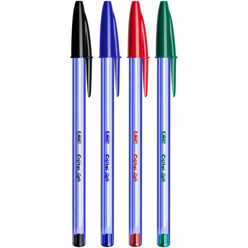 Bic Cristal Soft Ballpoint Pens Medium Tip (1.2 mm) with