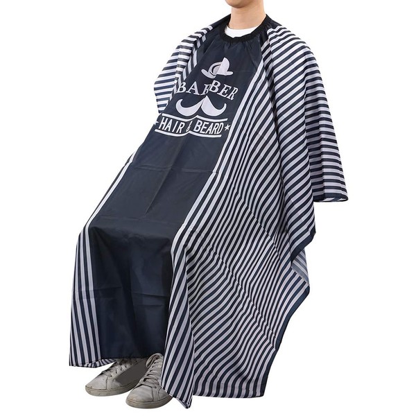 FILFEEL Barber Cape Professional Hairdressing Cape Stylist Hairdressing Cloth Apron Waterproof Salon Hair Cutting Cape Haircut Cape for Men Women (160 x 140 cm), Stripe