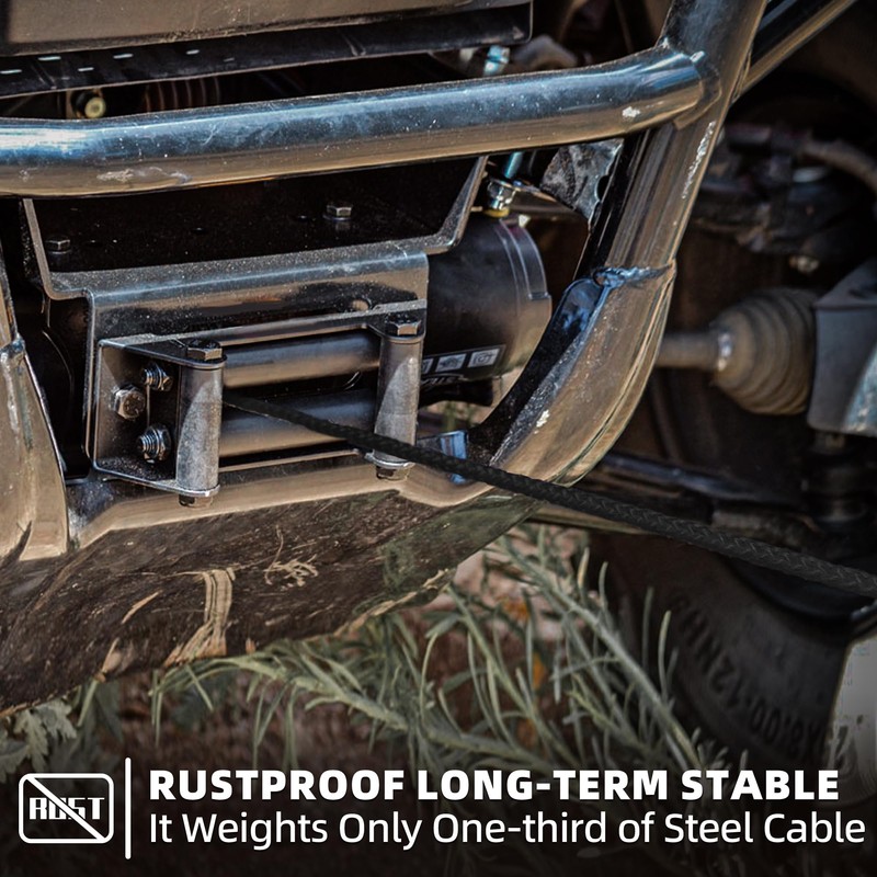 SAMOUT Synthetic Winch Rope Kit, 3/16in x 50ft 8350LBS Cable