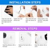 Ginmino Adhesive Ceiling Hooks，10 Pack No Drill Ceiling Hanging Hook