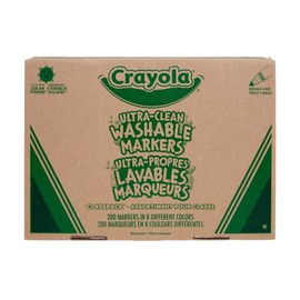 Crayola Broad Line Washable Markers - 200ct (8 Colors), Kids Bulk Classroom Art Markers for School, Back to School Essentials, Teacher Classroom Must Haves