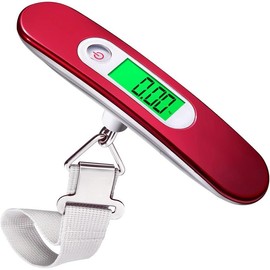 Luggage Scale Portable Digital Hanging Scale for Travel, Suitcase Weight Scale with Superior Piano Lacquer 110 Lb/ 50Kg Capacity, Battery Included - Color: Silver