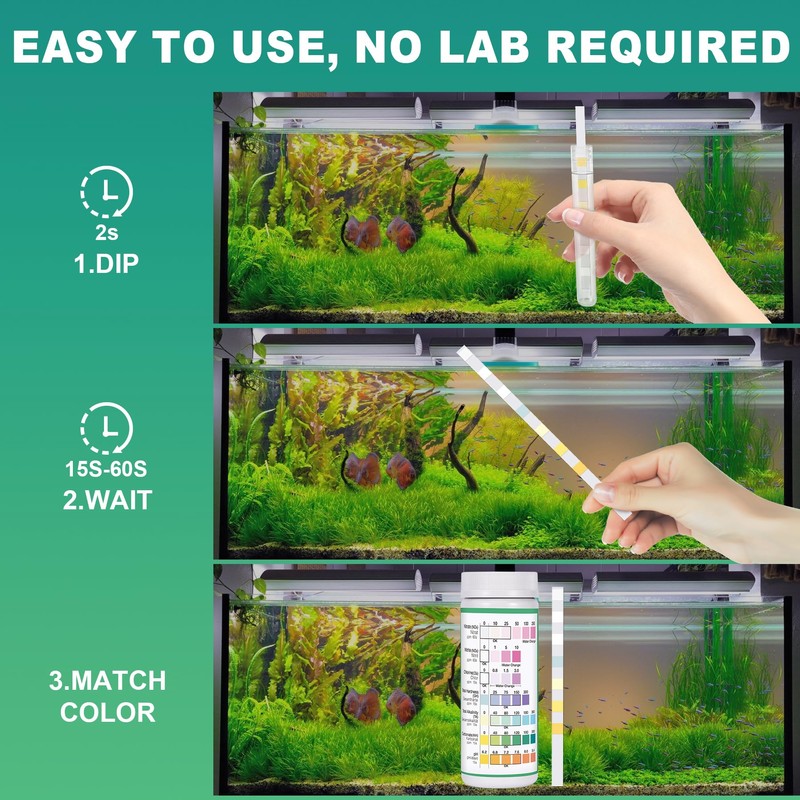 Joygain Aquarium Water Test Kit 150 Strips: 7 IN 1