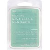 Relaxing Mint Leaf & Mandarin Scented Coconut Wax Melts, by