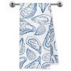 Trenstise Blue Coastal Oyster Kitchen Towels, Beach Bathroom Decor, Retro