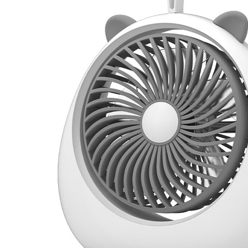 Cat Ear Desk Fan for Student Two Levels Adjustable Large