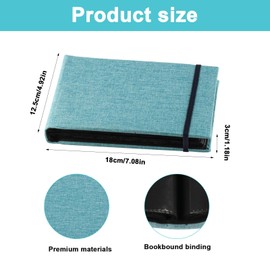 Mini Small Photo Albums 6x4 100 Slip In Photo Albums, Portable Travel Flip Photo Book with Cloth Cover for Wedding Family Holiday Birthday Pictures Book