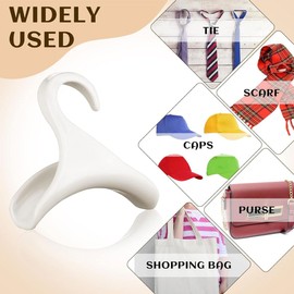 Mkzruulf 8 Pcs Purse Handbag Hanger Hook, Purse Handbag Closet Organizer Storage Hook, Portable Handbag Organizer Purse Hooks for Purses Bags Hats Hanging Tote Bag Backpacks (White)