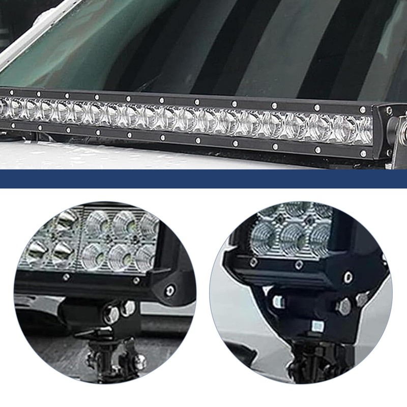 Qurbuns 2 PCS LED Light Bar Mounting Brackets, Wide-Angle Adjustable