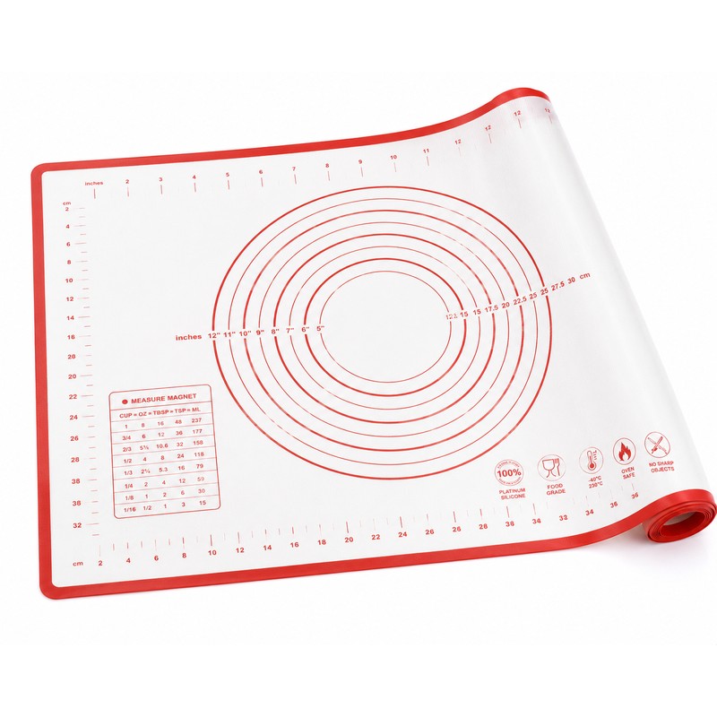 2-Pack Silicone Baking Mat Non-Stick Pastry Dough Rolling Mat with