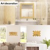Lovdeco Peel and Stick 3 Inch Gold Mirror Backsplash, Square