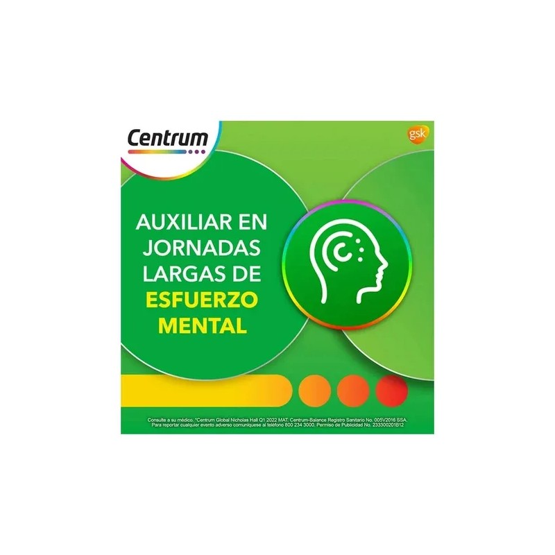 Multivitamínico Balance con fórmulas especializadas 100 Tabletas Centrum