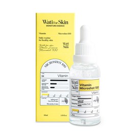 WATI FOR SKIN Vitamin Essence Microshot 100 – Hydrating & Revitalizing Serum with Collagen & Botanical Extracts, Lightweight & Fast Absorbing for Smooth Skin, 30ml