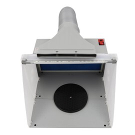 Airbrush Paint Spray Booth w/3 LED Lights, Turn Table and Hose, Portable Airbrush Booth for Painting Model Craft