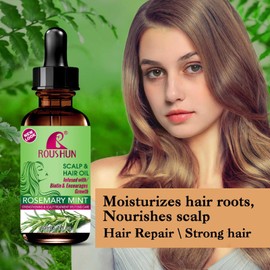 Hair Oil Rosemary Oil Hair to Strengthen the Scalp and Hair, Accelerate Hair Growth, Compresses Moisture and Prevents Hair Loss