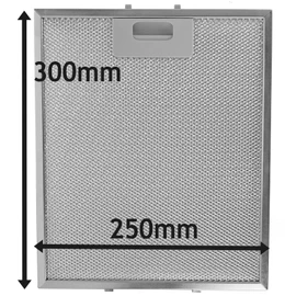 SPARES2GO Metal Mesh Filter for Rangemaster Cooker Hood/Extractor Fan Vent (Silver, 300 x 250 mm)