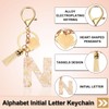 PATIKIL Alphabet Initial Letter Keychain, Resin Cute Keychains with Tassel