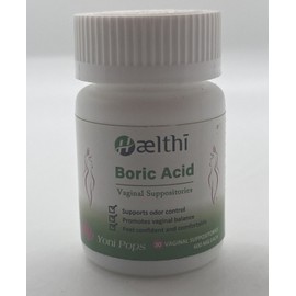Hælthi  vaginal Suppositories Yoni Pops  600mg Odor Control 30 Count BB:04/2026