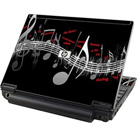 LidStyles Vinyl Protection Skin Kit Decal Sticker Compatible with HP Compaq 2510p (Music Notes)