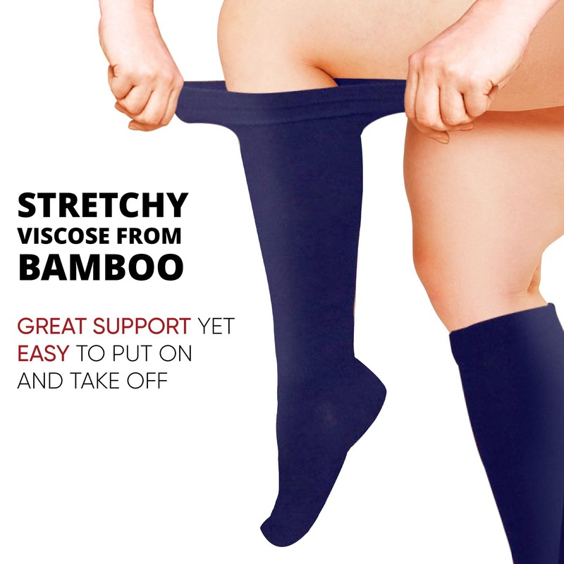 BAMS Plus Size Compression Socks Wide Calf XL XXL XXXL