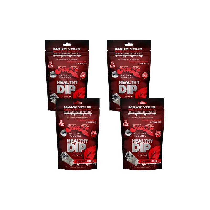 Teaza Energy Pouches, Tobacco Free Nicotine Free Dip Alternative Snuff
