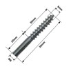 SKIR'CO (50 pcs) Hanger Bolts M6 x 50 mm, Double