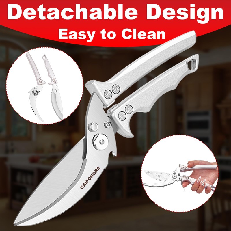 Heavy Duty Poultry Shears - Kitchen Scissors for Food, All