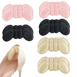 ZEPIQOR 6 Paar fersenpolster, Fersenpolster Schuheinlagen, Selbstklebend Fersenschutz Fersenkissen für zu große Schuhe & Stiefel Schuhfüller Heel, Gegen Reibung Heel Pads für Männer Frauen