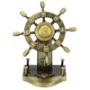Pirate Decor Alloy Retro Style Glossy Durable Nautical Rudder Ornaments