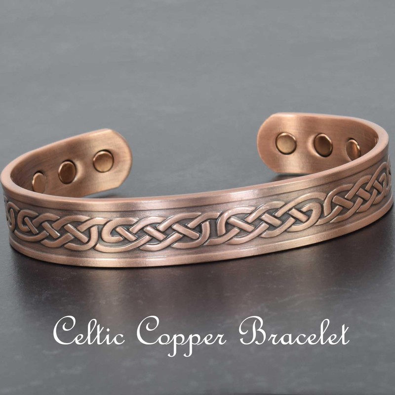 Holistic Magnets Copper Magnetic Bracelet Men's Women's Celtic Bangle Copper