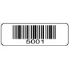 1000 Numbered Labels, Pre Printed Serial Barcodes 1-1/2" x 1/2"