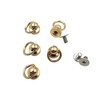 Gold Wallet Chain Connector Solid Ball Rivets Post Screwback O