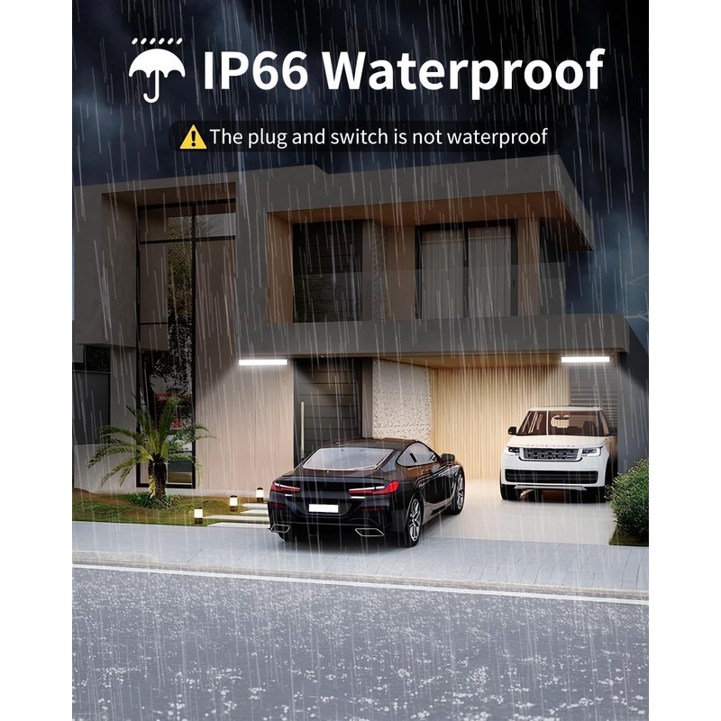 THECHAM IP66 Waterproof 45W LED Shop Lights, 5400LM 6000K Daylight