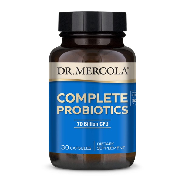 Dr. Mercola Complete Probiotics 70 Billion CFU, 30 Servings (30 Capsules), Dietary Supplement, Supports Digestive Health, Non GMO, NSF Certified