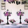 20''Tall Black Crystal Pendant Taper Candle Holders/Stylish Candle Stands/Candlesticks Holder/Candelabra