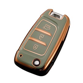 KULCSOK Fob Cover fit for Hyundai Venue Kona SE Santa Fe SE Tucson Key Cover Case Key Holder TPU Key Protector 3 Buttons A Green