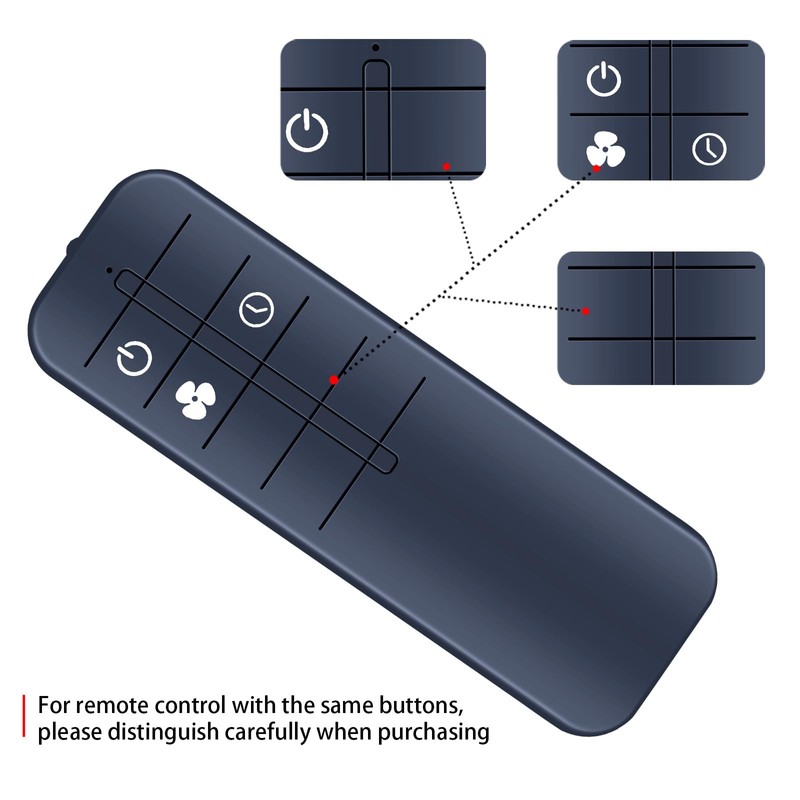TCNOUMT Replacement HS-1655 Remote Control intended for Honeywell Quietset 16