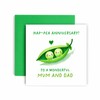 Huxters Anniversary Card for Mum and Dad Ha-Pea Wedding Anniversary