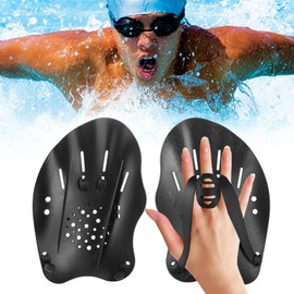 1 Paar Hand Paddles Schwimmen，Schwimmpaddel Erwachsene，Flossen Erwachsene, Schwimmhilfe mit Verstellbaren Riemen, Schwimmflossen für Schwimmer