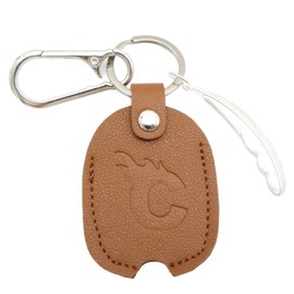 LVYOUME Premium Car Key Cover -nitial Letter Keychain| Leather Key Sleeve for Broken Keys, Universal Key Sleeve Caps for House & Car Keys