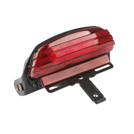 XLTOK Motorcycle Tri-Bar LED Rear Fender Brake Light Turn Signal Lamp Taillight Compatible with Harley Dyna Fat Bob Softai FXST FXSTB FXSTC FXSTS FLSTSB 2006-2011(Red)