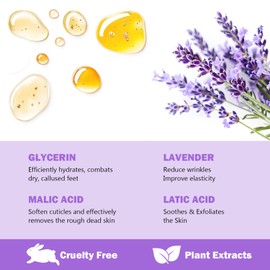 Foot Peel Mask, 5 Pair Lavender Exfoliating Foot Mask, Softening Moisturising Socks for Hard Skin, Callus Remover, Deep Hydrating & Repairing Cracked Heel, Dry, Rough Skin