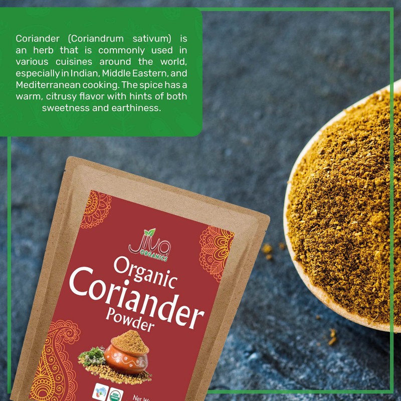Jiva Organics Organic Ground Coriander Powder 1.5 LB Bulk Bag