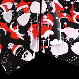 80 * 500cm Red Cellophane Wrap,DXTXTJ Christmas Cellophane Wrap,White Clear Wrapping Cellophane,Clear Wrapping Paper for Xmas hampers