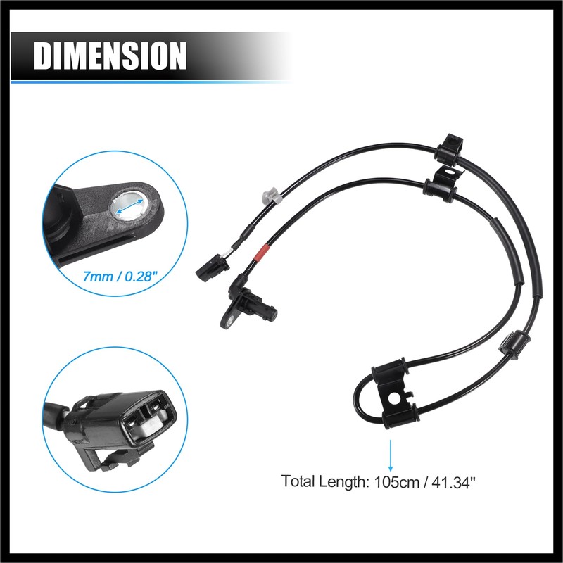Hihaha Front Right ABS Wheel Speed Sensor Transmission Speed Sensor