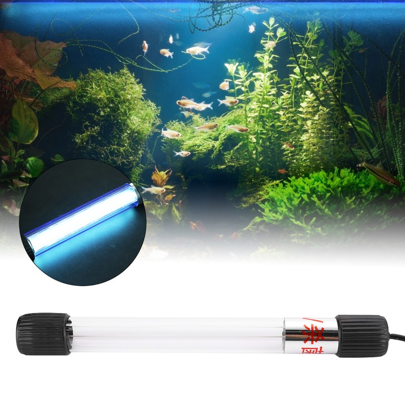 Fish Tank UV Timer Germicidal Lamp Aquarium Algae Lamp Amphibious