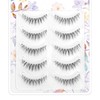 False Eyelashes, 5 Pairs, Natural, Natural, Eyelashes, Popular, Thin Transparent