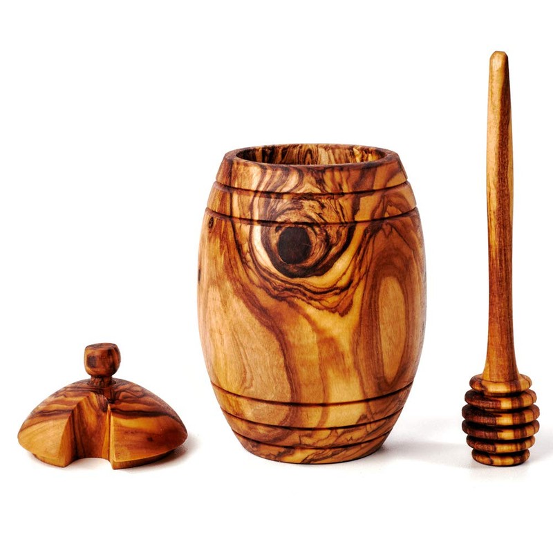 Honey Pot with Honey Spoon, 12cm
